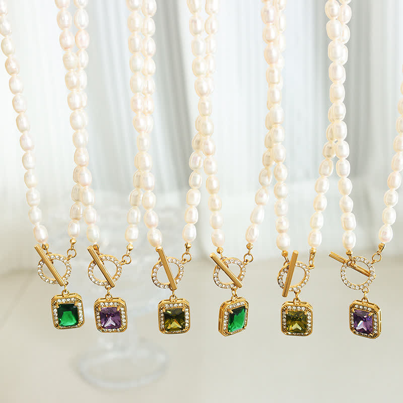 Stone of buddha Pearl Zircon Wealth Charm Necklace Pendant