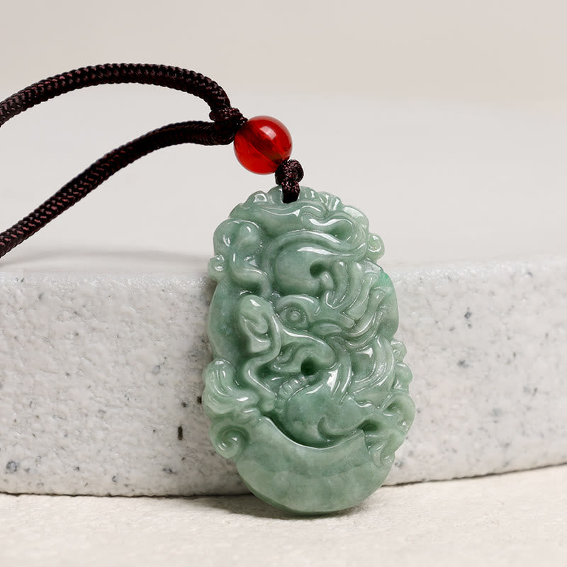 Stone of buddha Natural Jade 12 Chinese Zodiac Prosperity Necklace Pendant