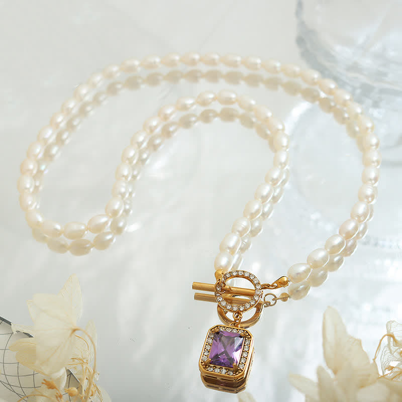 Stone of buddha Pearl Zircon Wealth Charm Necklace Pendant