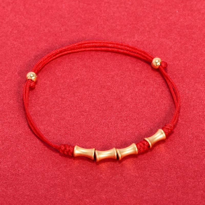 Stone of buddha 925 Sterling Silver Bamboo Design Protection Luck Braided Bracelet