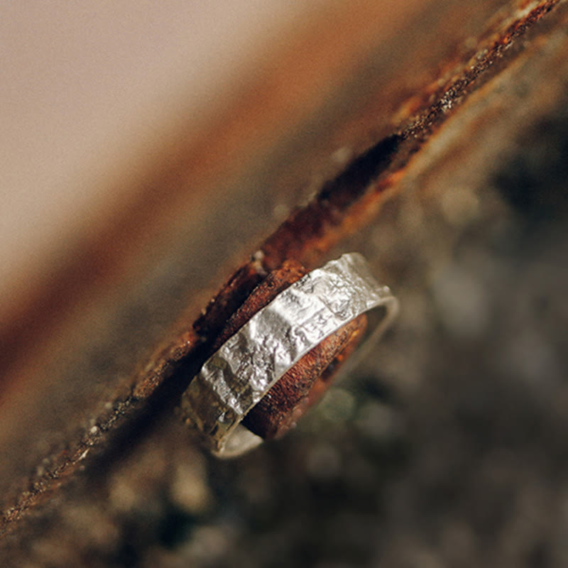 Stone of buddha 925 Sterling Silver Simple Design Blessing Couple Ring