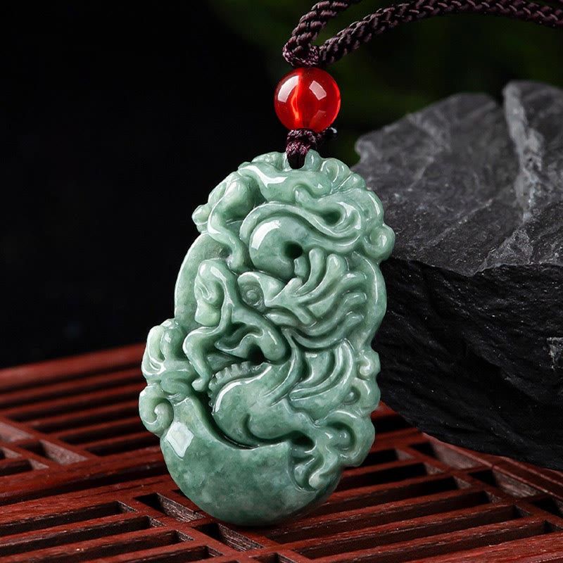 Stone of buddha Natural Jade 12 Chinese Zodiac Prosperity Necklace Pendant