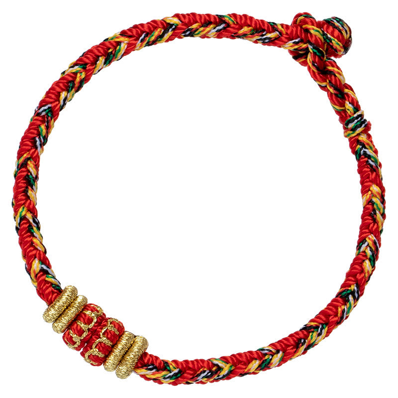 Stone of buddha Tibet Handmade Chinese Zodiac Natal Buddha Luck Strength Braided String Bracelet